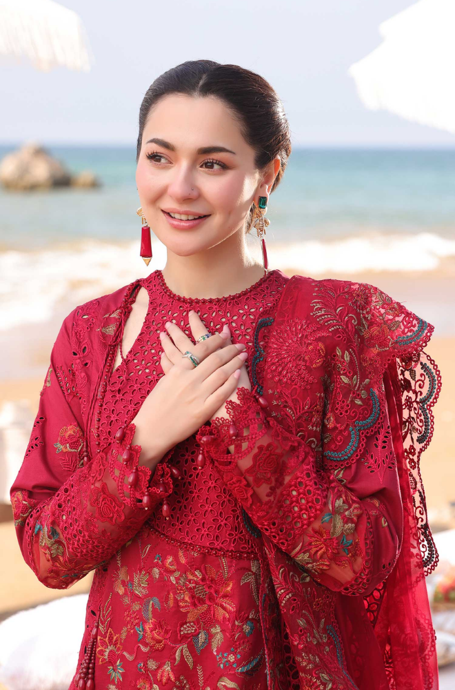 IMROZIA - Winter 3PC Dhanak Embroidered Suit - SS0484