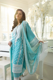 Breeze- 3 Piece - Lawn Embroidered Suit - SN0009