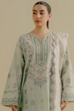 ZARA SHAHJAHAN - Summer 3PC Lawn Embroidered Suit - SS0635