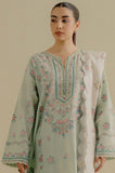 ZARA SHAHJAHAN - 3PC Lawn Embroidered Shirt with Chiffon Printed Dupatta and Trouser  - SS0635