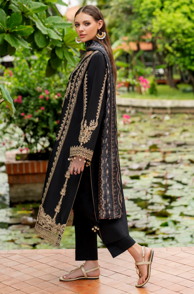 BAROQUE - Winter 3PC Dhanak Embroidered Suit - SS0485