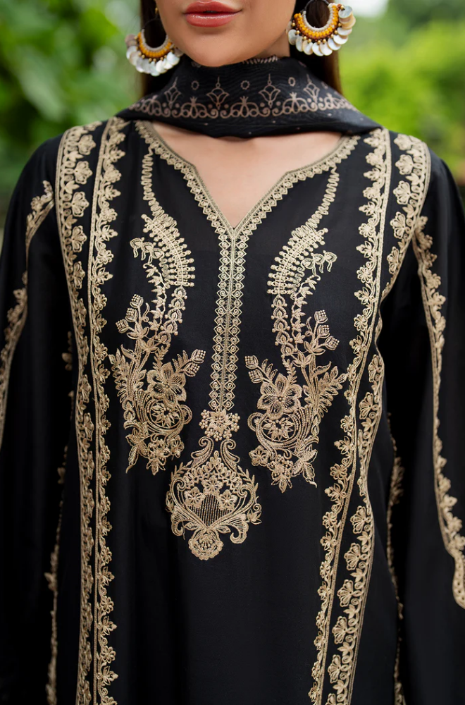 BAROQUE - Winter 3PC Dhanak Embroidered Suit - SS0485