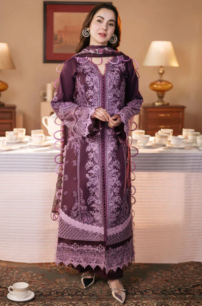 Zara Shahjahan - Winter 3PC Dhanak Embroidered Suit - SS0456