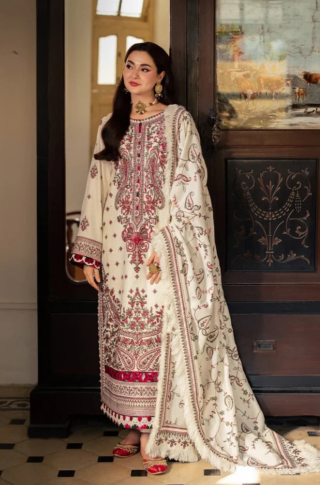 Asim Jofa - 3PC Dhanak Embroidered Shirt With Dhanak Embroidered Dupatta and Trouser - SS0990