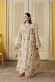Maryam Hussain - 3PC Lawn Embroidered Shirt With Organza Embroidered Dupatta and Trouser - SS0826