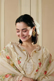 Maryam Hussain - 3PC Lawn Embroidered Shirt With Organza Embroidered Dupatta and Trouser - SS0826