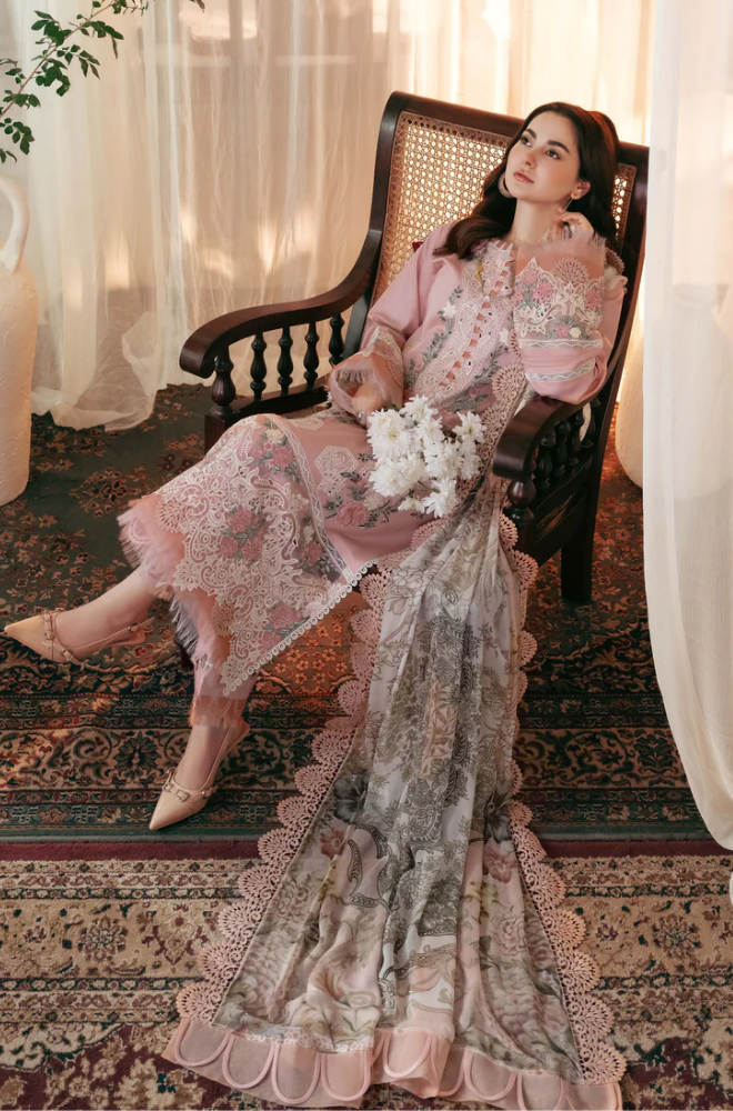 Qalamkar - 3PC Lawn ChickenKari Embroidered Suit - SA0102