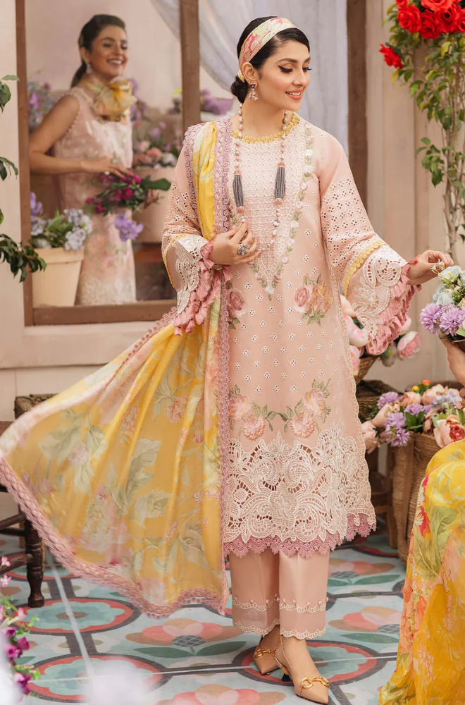 MUSHQ -  Summer 3PC Lawn Embroidered Suit- SS0273