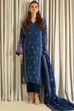 Agha Noor - Winter 3PC Dhanak Embroidered Suit - SS0417
