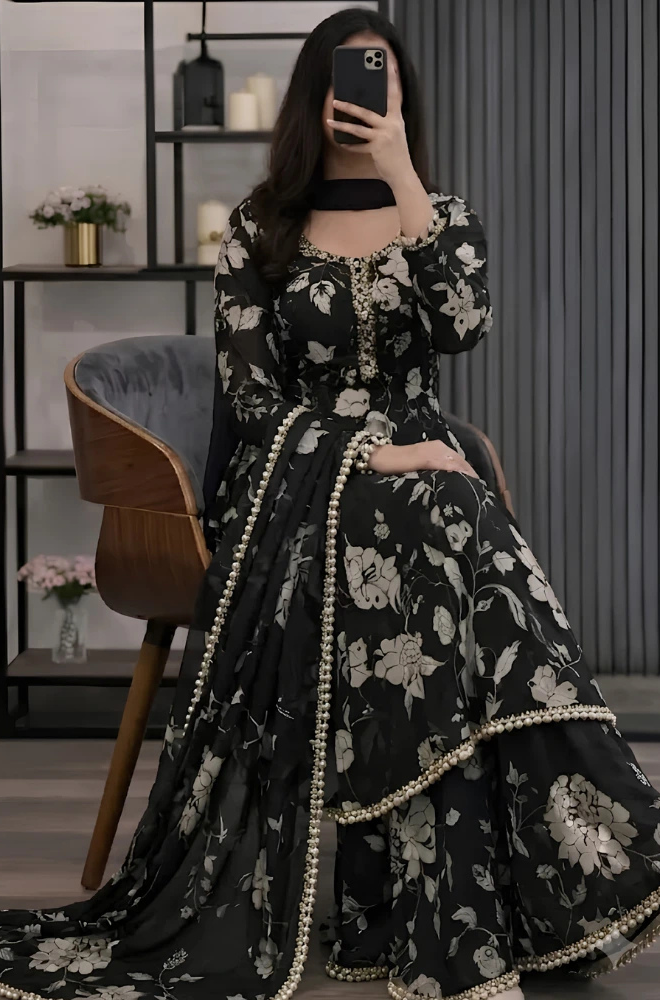 Shahijora - Black Maxi Dress for Women