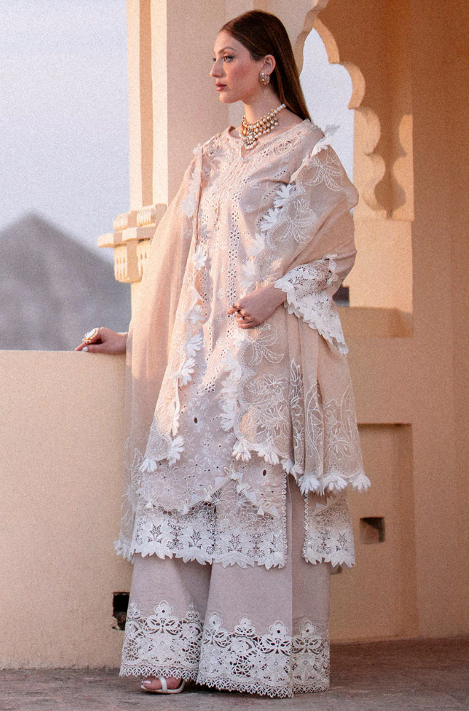 Zarpash - Winter 3PC Chikenkari Dhanak Embroidered Suit - SS0500