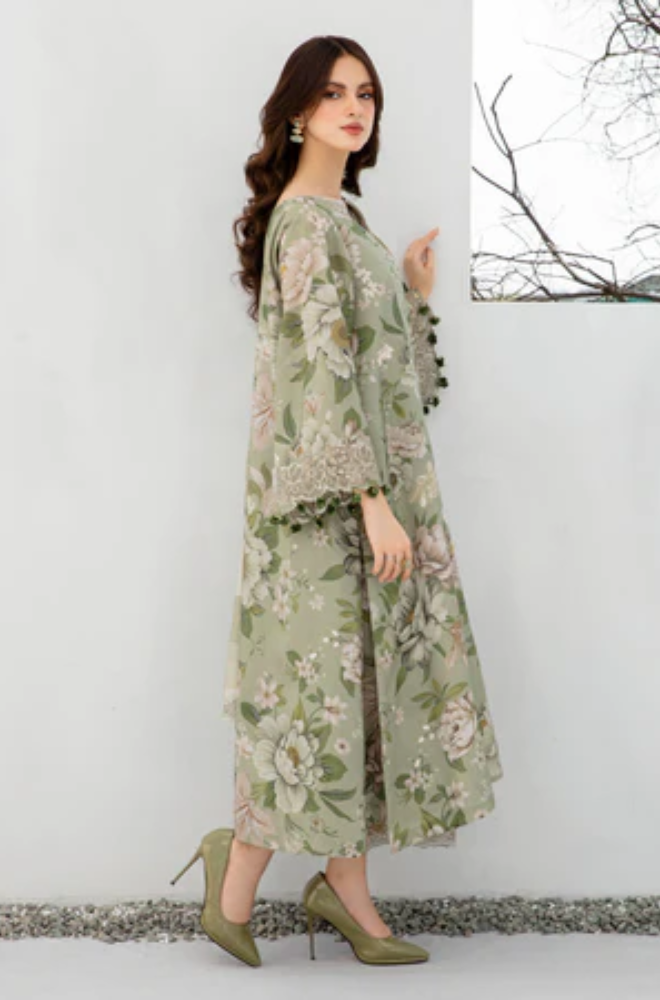 Sapphire - Winter 3PC Khaddar Digital Printed Dress - SS0516