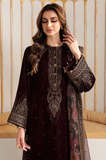 Jazmine - 3 Piece - Velvet Embroidered Suit - SB0174