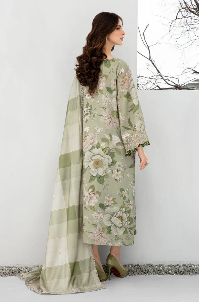 Sapphire - Winter 3PC Khaddar Digital Printed Dress - SS0516