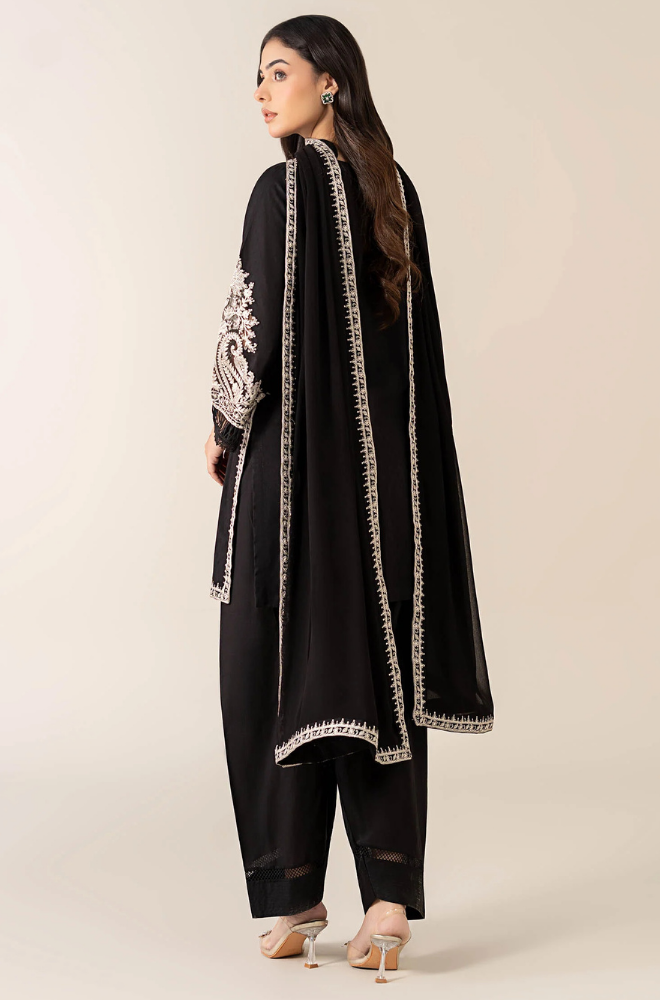 Maria B - Winter 3PC Dhanak Embroidered Suit - SS0414