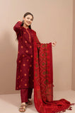 Kayseria - 3PC Dhanak Embroidered Shirt With Twill Printed Dupatta and Trouser - SS0891