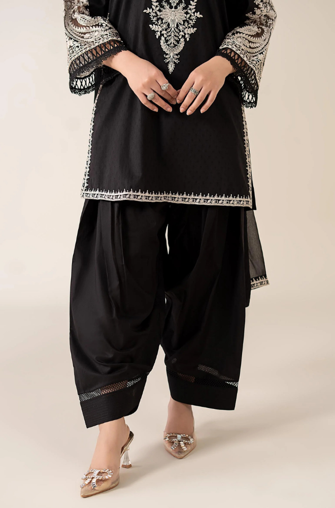 Maria B - Winter 3PC Dhanak Embroidered Suit - SS0414