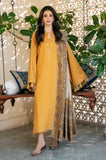 IZEL - 3PC Dhanak Embroidered Shirt With Wool Printed Dupatta and Trouser - SS0997