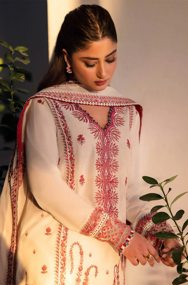 Cross Stitched- 3 Piece - Dhanak Embroidered Suit- SRZ0101