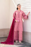 XENIA - 3PC Lawn Embroidered Shirt with Chiffon Embroidered Dupatta and Trouser - SS0658
