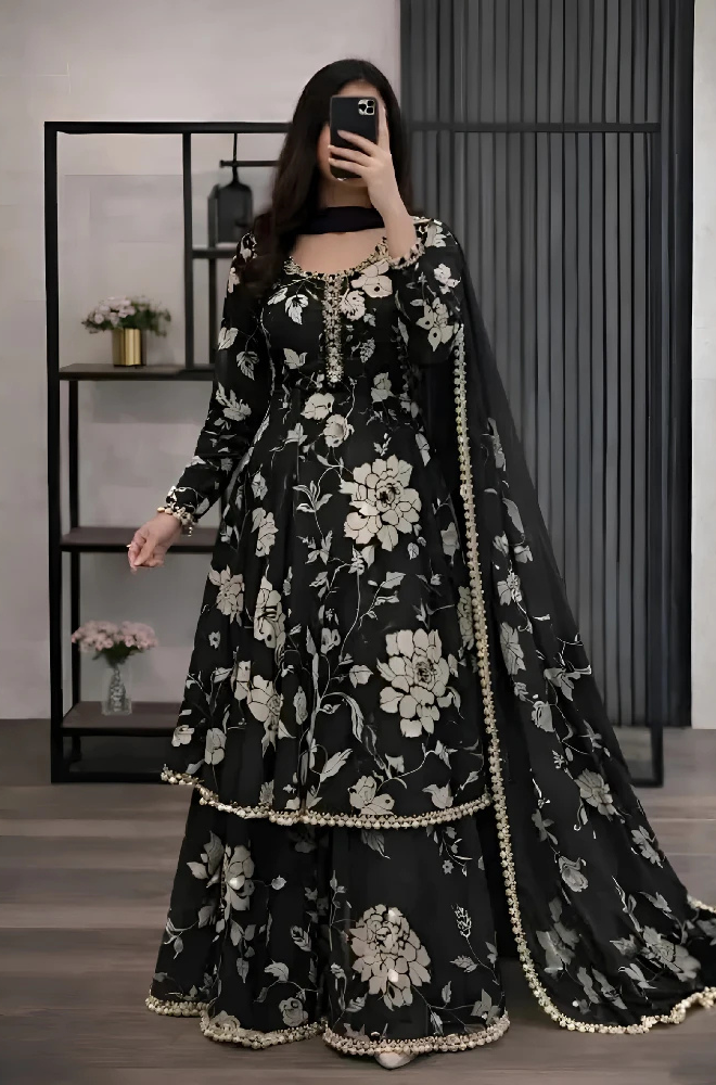 Shahijora Black Maxi Dress for Women