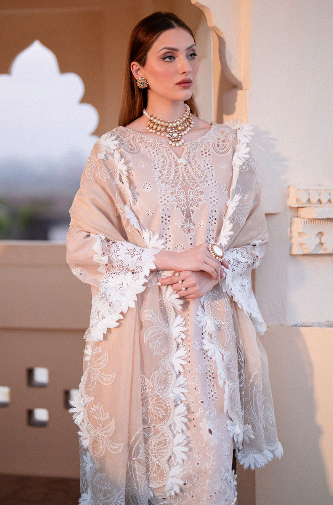 Zarpash - Winter 3PC Chikenkari Dhanak Embroidered Suit - SS0500