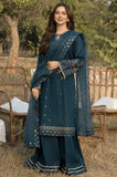 ALLYS - 3PC Lawn Embroidered Shirt with Chiffon Embroidered Dupatta and Trouser - SS0127