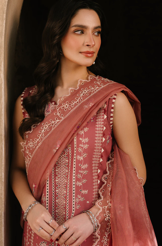 Fiona Dilara - 3PCDhanak ChickenKari Embroidered Suit - SS0474