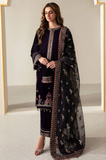 JAZMIN - Winter 3PC Velvet Embroidered Suit - SS0533