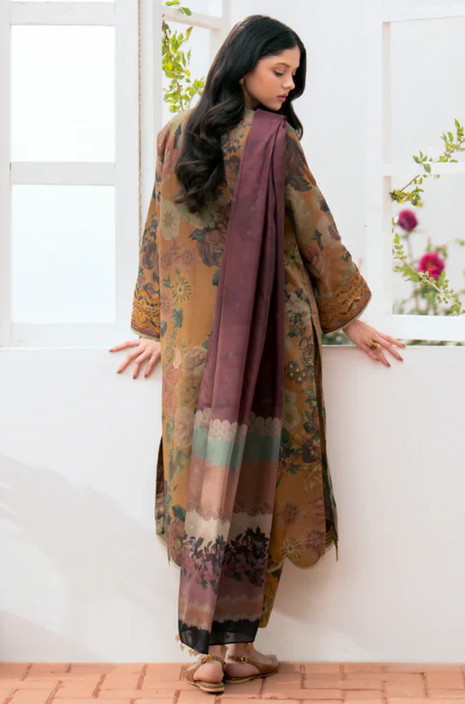 Baroque - Winter 3PC Khaddar Digital Printed Dress - SS0513