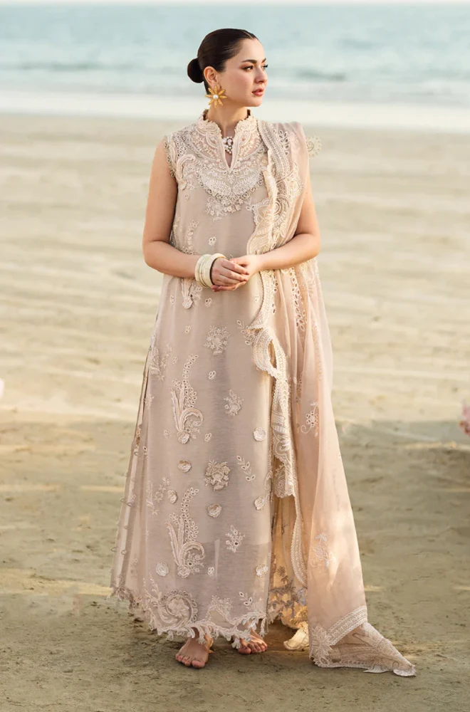 Qalamkar - 3PC Lawn ChickenKari Embroidered Suit - SA0108