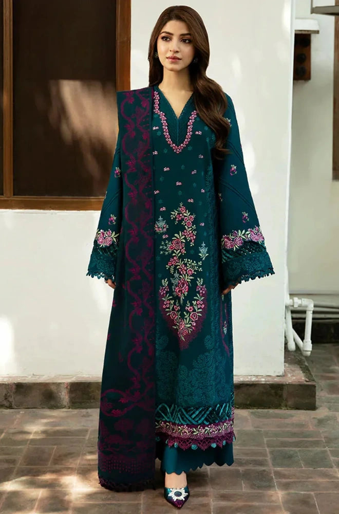 Limelight - 3PC Dhanak Embroidered Shirt With Dhanak Printed Dupatta and Trouser - SS0998