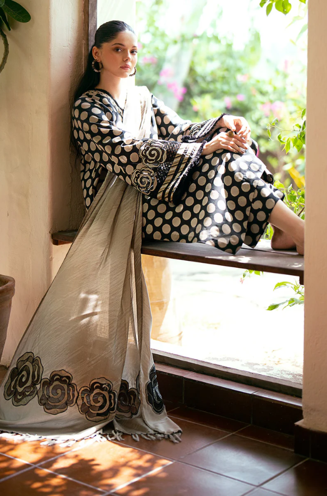 Baroque - Winter 3PC Khaddar Digital Printed Dress - SS0512