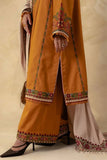 Zara Shahjahan - 3PC Dhanak Embroidered Shirt With Embroidered Dupatta and Trouser - SS0857