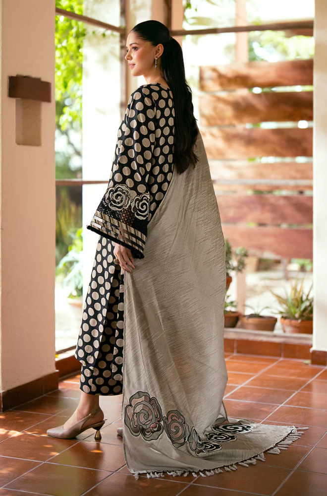 Baroque - Winter 3PC Khaddar Digital Printed Dress - SS0512