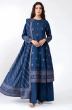 Limelight - 3PC Dhanak Embroidered Shirt With Dhanak Embroidered Dupatta and Trouser - SS0998