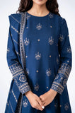 Kayseria - 3PC Dhanak Embroidered Shit With Dhanak Embroidered Dupatta and Trouser - SS01068