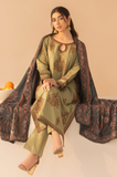 Mohagni- 3 Piece - Dhanak Embroidered Suit - SU0074