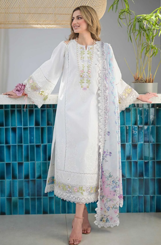 Jazmin - 3 Piece - Lawn Embroidered Dress - SC0008