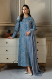 BAREEZE - 3PC Lawn Embroidered Shirt With Chiffon Embroidered Dupatta and Trouser - SS0829