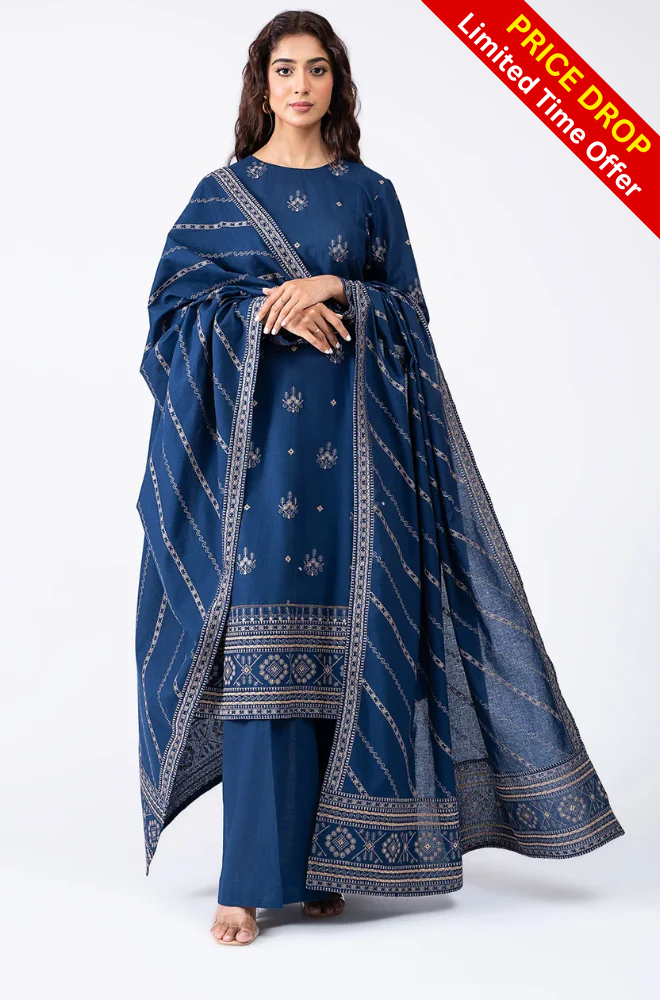 Bareeze - 3PC Lawn Embroidered Suit - SS0217