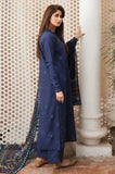 Seran - 3PC Dhanak Embroidered Shirt With Twill Printed Dupatta and Trouser - SS0899