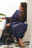Seran - 3PC Dhanak Embroidered Shirt With Twill Printed Dupatta and Trouser - SS0899
