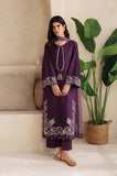 Garnet - 3PC Dhanak Embroidered Shirt With Twill Printed Dupatta and Trouser - SS0898