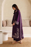 Garnet - 3PC Dhanak Embroidered Shirt With Twill Printed Dupatta and Trouser - SS0898