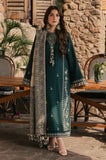 Ziva - 3PC Dhanak Embroidered Shirt With Pashmina Printed Dupatta and Trouser - SS01173