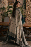 Ziva - 3PC Dhanak Embroidered Shirt With Pashmina Printed Dupatta and Trouser - SS01173