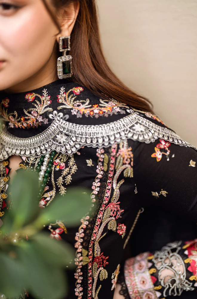Qalamkar - 3PC Lawn Embroidered Suit - SA0101