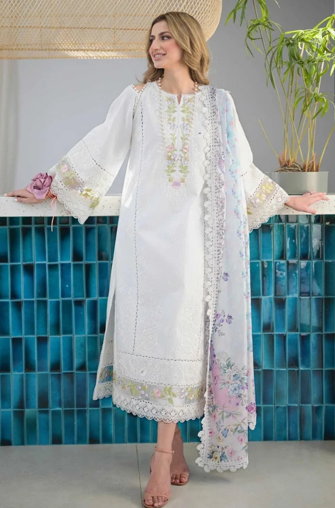 Jazmin - 3PC Lawn Embroidered Shirt with Monar Printed Dupatta and Trouser -SS0429