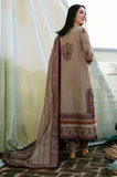 Zara Shahjahan - Winter 3PC Dhanak Embroidered Suit - SS0449